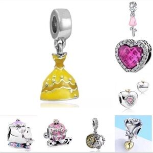 8 Charms Disney Beauty & The Beast Collection Charm Set